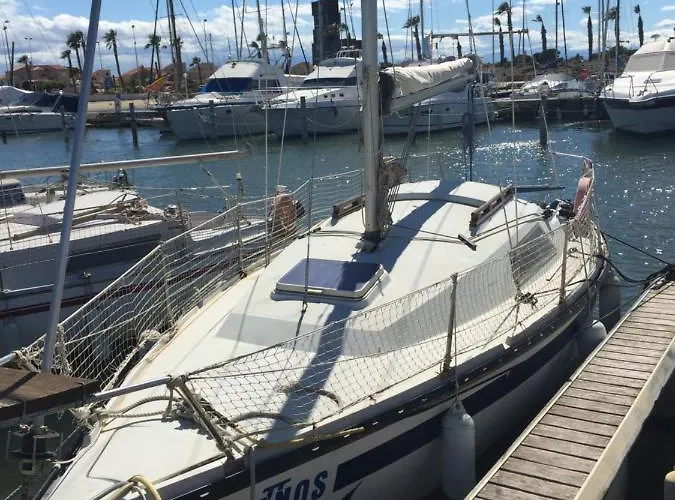 Petit Voilier A Quai Port Barcares